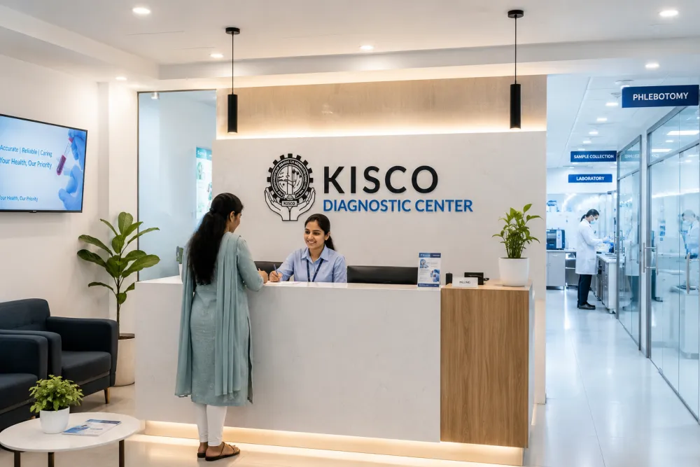KISCO front desk welcoming a patient